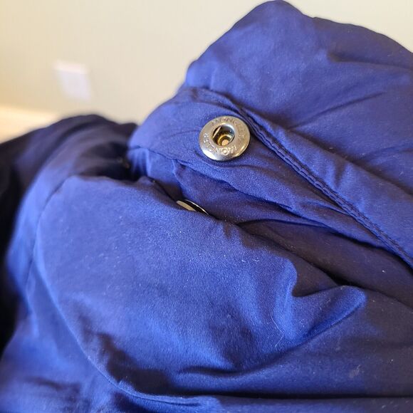 Moncler Womens Garbet Goose Down Jacket Size 1 Navy Blue Puffer Coat Designer - Picture 11 of 14